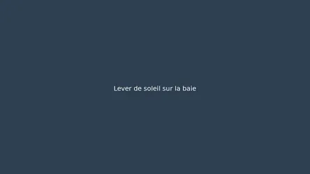 Lever de soleil sur la baie