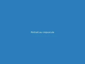 Portrait au crepuscule
