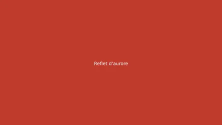 Reflet d'aurore