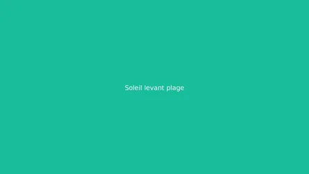 Soleil levant plage